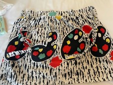 Pre Owned 1950s Style Pain Palette Design Waist Apron With Pocket Lovely Item