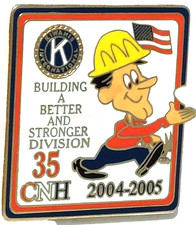 Kiwanis Inter. Dist. CNH DIV. 35 Building A Better Division 2004-2005 Lapel Pin