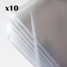 10x Premium 12 Inch PVC Record Outer Sleeves 180mu Non Thumb-Cut Vinyl LP Covers