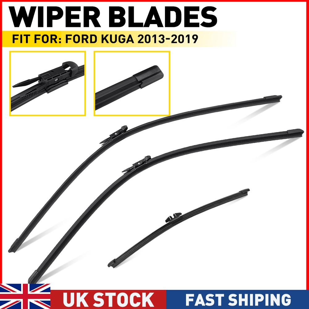 For Ford Kuga 2013-2019 Full Set Front & Rear Windscreen Wiper Blade 28