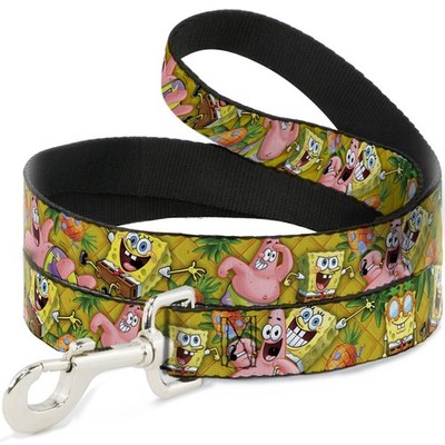 Dog Leash 6-FEET SpongeBob & Patrick Starfish Poses Pineapple Gold N (US IMPORT)