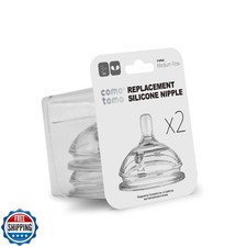 Comotomo Silicone Replacement Nipple, Medium Flow, 3-6 Months, 2