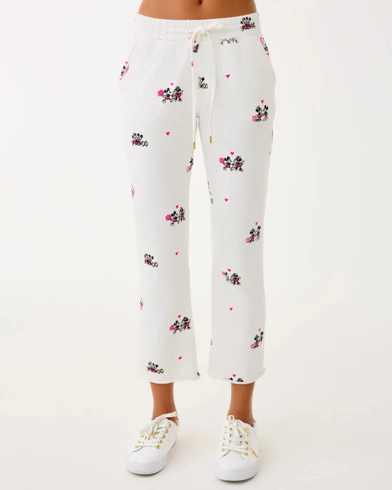 Nuevo con etiquetas Pantalón Lilly Pulitzer 27" Playa Crop Terry Coco Disney Media Gota Talla Completa Foto 3 de 4