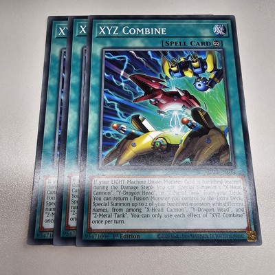 3x XYZ Combine (Union XYZ Core Support) - MP23 - Common - Yugioh Euro Playset