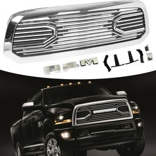 Front Bumper Grille For 2013- 2018 Ram 2500 3500 Big Horn Mesh Chrome