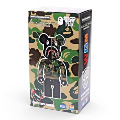 BE@RBRICK Transformers Optimus Prime BAPE CAMO SHARK 400% MEDICOM