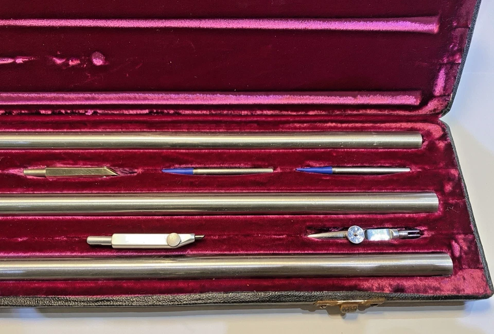 RARE K&E Paragon? Satin Chrome Beam Compass Germany W/Case 41.5" Radius beam - Image 4 of 4