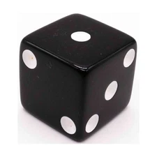 Koplow Jumbo Dice Jumbo d6 - Black (Pipped) New