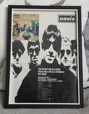 OASIS MEMORABILIA-1990s ORIGINAL MAGAZINE PAGE ADVERT - DEFINITELY MAYBE FRAMED