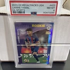 2023-24 PANINI MEGACRACKS LALIGA EA SPORTS #423 LAMINE YAMAL ROOKIE RC PSA 8