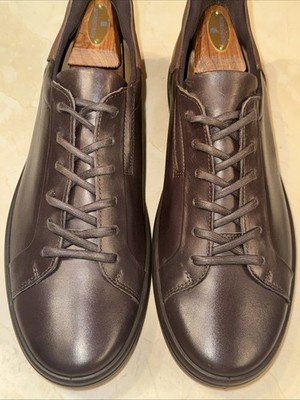 ECCO SOFT 7 MENS BROWN/MOCHA  SLIP IN LEATHER SNEAKER SIZE 47/13-13.5 $160