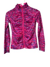 Youth Pink White Duo Dry Champion Full Zip Jacket Size Large 10-12