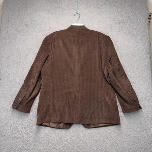 Blazer Chaps Pana Para Hombres 44 S Marrón Traje Chaqueta Abrigo Deportivo Forrado 2 Botones - Imagen 7 de 13