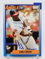 2012 Topps Archives CHILI DAVIS Fan Favorites Auto California Angels 1990 Design