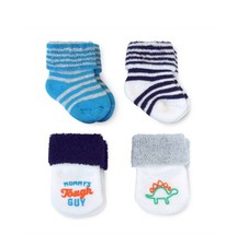 Child Of Mine By Carters Baby Boy Ankle Cuff Socks, Size Newborn, 4 Pairs