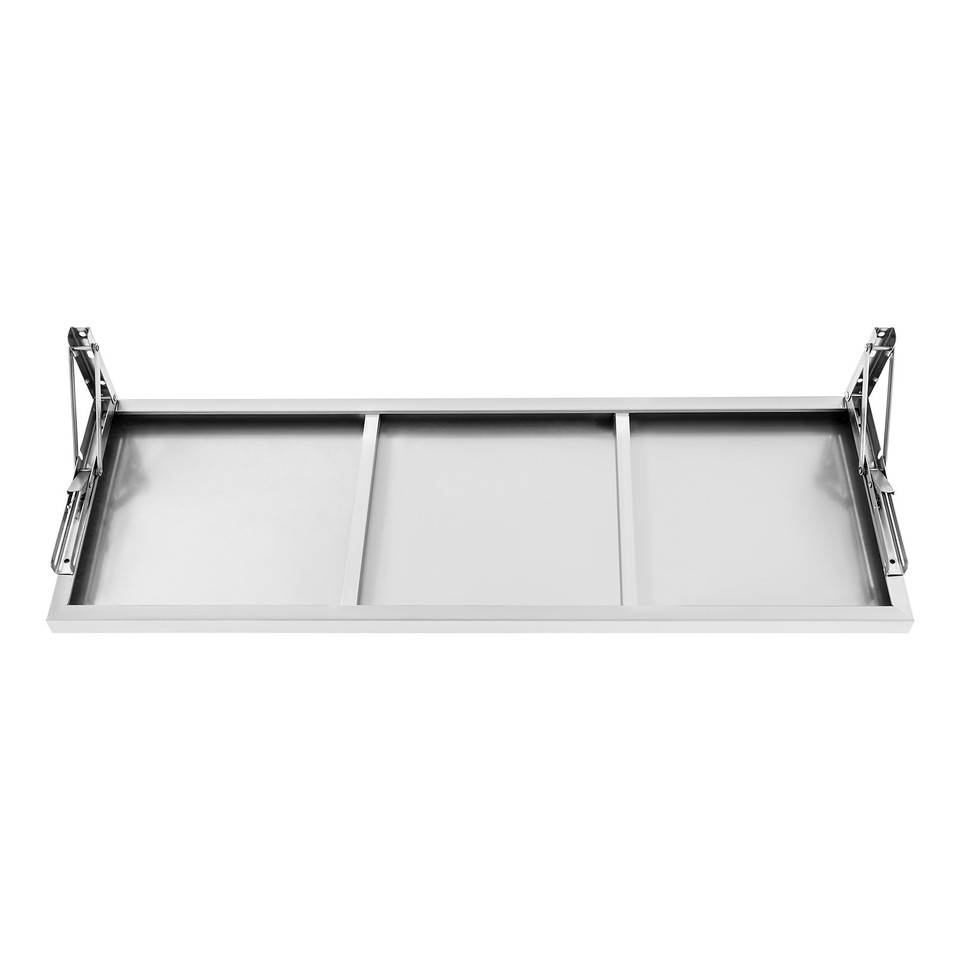 36" X 12" Stainless Steel Folding Concession Shelf – Drop-Down Serving Stand For Food Trucks, Restaurant Windows & Bars