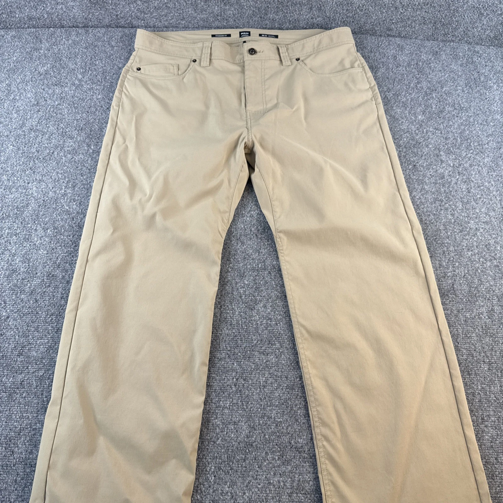 Prana Brion Pants Men's 38x34 Khaki Beige Stretch Zion Fabric Hiking Outdoor