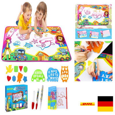 Wasser Doodle Matte 87x57cm Magic Doodle Malmatte mit Stift und Stemp