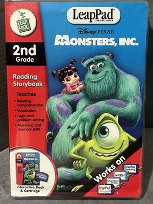 Vtg Leap Frog LeapPad Learning System Pad Book Monsters Inc Reading Storybook 2n