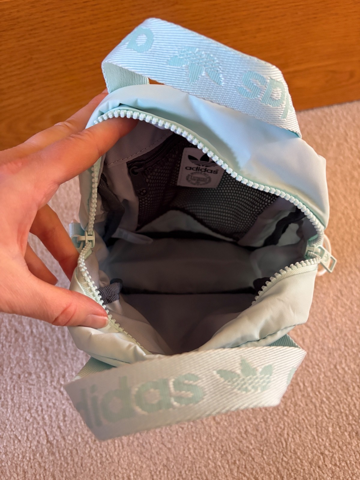 Adidas Convertible Mini Micro Backpack Purse in L… - image 19