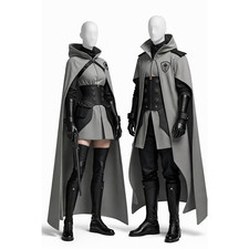 Futuristic Grey Cloak Costume Armor Cosplay Set