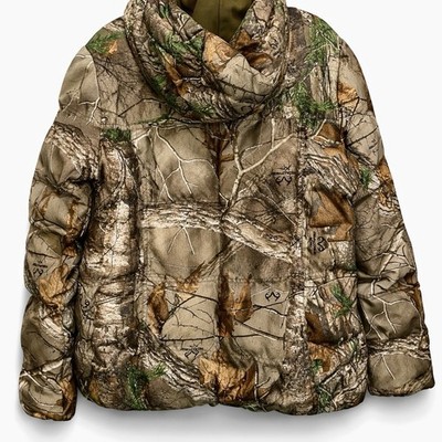 Realtree Mens Large Insulated Hunting Jacket Hooded Camo Zip Snap