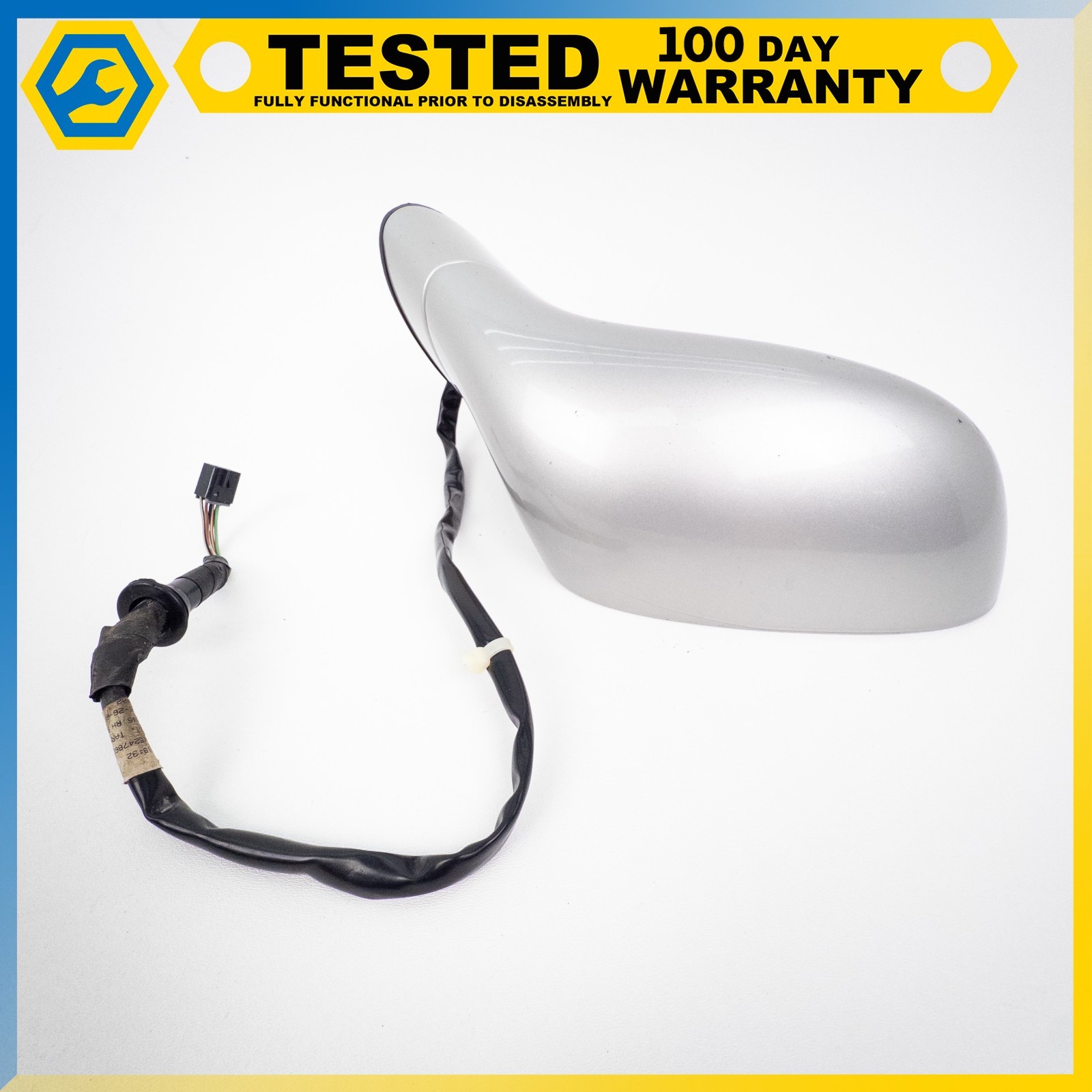 05-13 CHEVROLET CORVETTE C6 FRONT RIGHT POWER FOLD DOOR MIRROR SILVER OEM