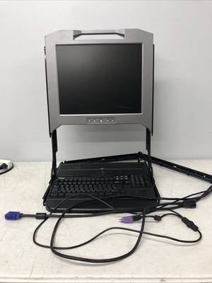 Dell FY462 1U 17'' LCD Rackmount KMM Console VGA USB PS2 TouchPad