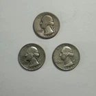 3x 90% Silver Washington Quarters 1941 1959-D 1964-D Mixed Lot - FREE SHIPPING!