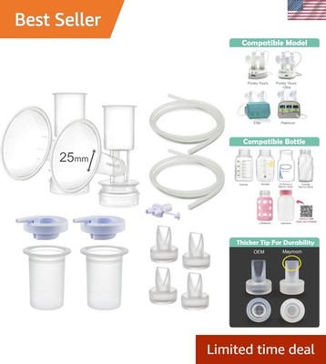 Ameda Compatible Pump Parts: 25mm Flange, Duckbills & Tubing - Ready to Use!