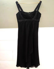 Black Beaded Babydoll Dress Medium Goth Fairy Jones New York LBD y2k Valentine