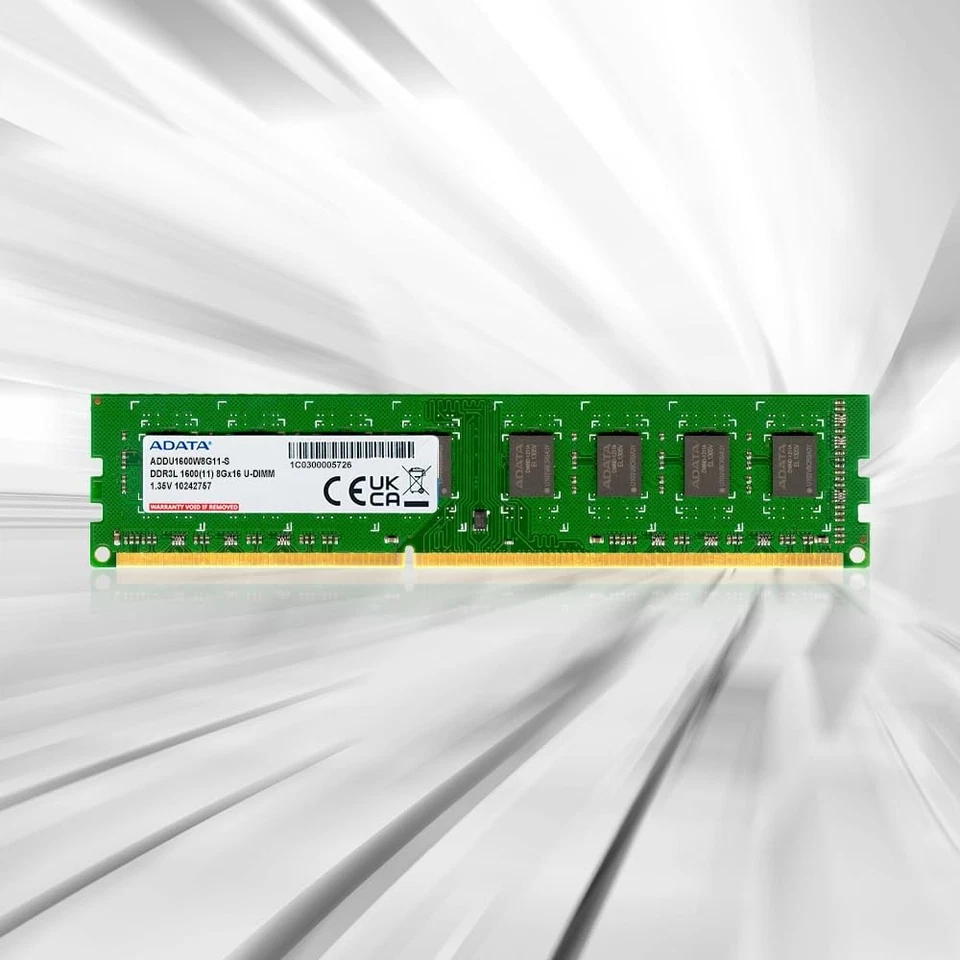 ADATA ADDU1600W8G11-S Memory Module 8 GB 1 x 8 GB DDR3L, 1600 MHz 240-pin DIMM, - Image 2 of 2