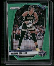 2024 Panini Prizm WNBA #70 Aaliyah Edwards Green Prizms