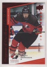2021 Upper Deck Team Canada Juniors Exclusives 100/165 Brett Harrison #118 y0i