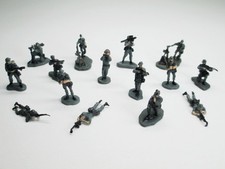 Micro Machines Military Troops Soldiers Figures Dark Gray Camo - Lot of 15