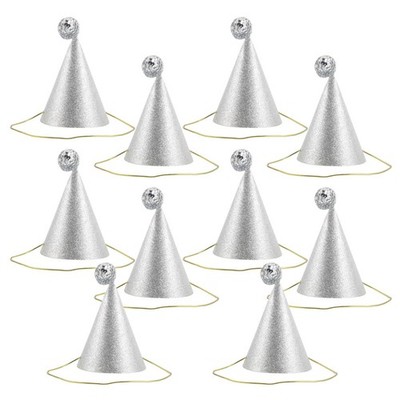 10 Pcs Happy Birthday Paper Hat Small Party Hats Cone Caps for Kids