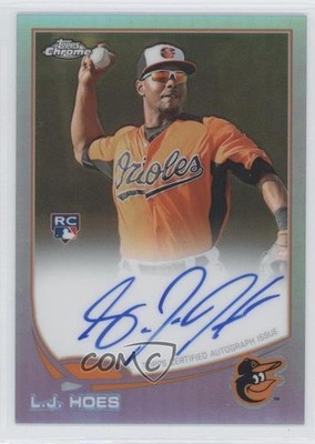 2013 Topps Chrome Blue Refractor Rookie Auto 62/199 LJ Hoes #154 Auto RC 9lc