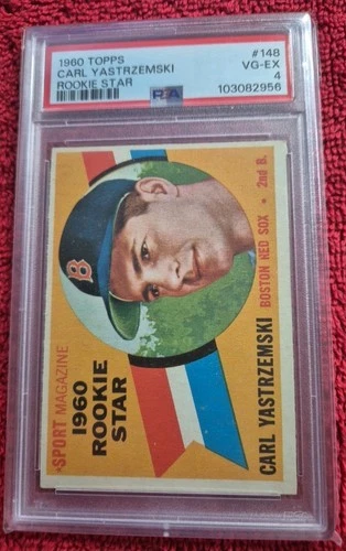 1960 Topps Baseball Rookie Star Carl Yastrzemski RC PSA 4 VG-EX HOF
