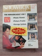 Showbox Photo Viewer Holds 40 Photos Soft White Slide-out Drawer - sealed box