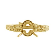 Semi Mount 6x8MM Oval Shape Faceted Ring Sterling Silver Jewelry