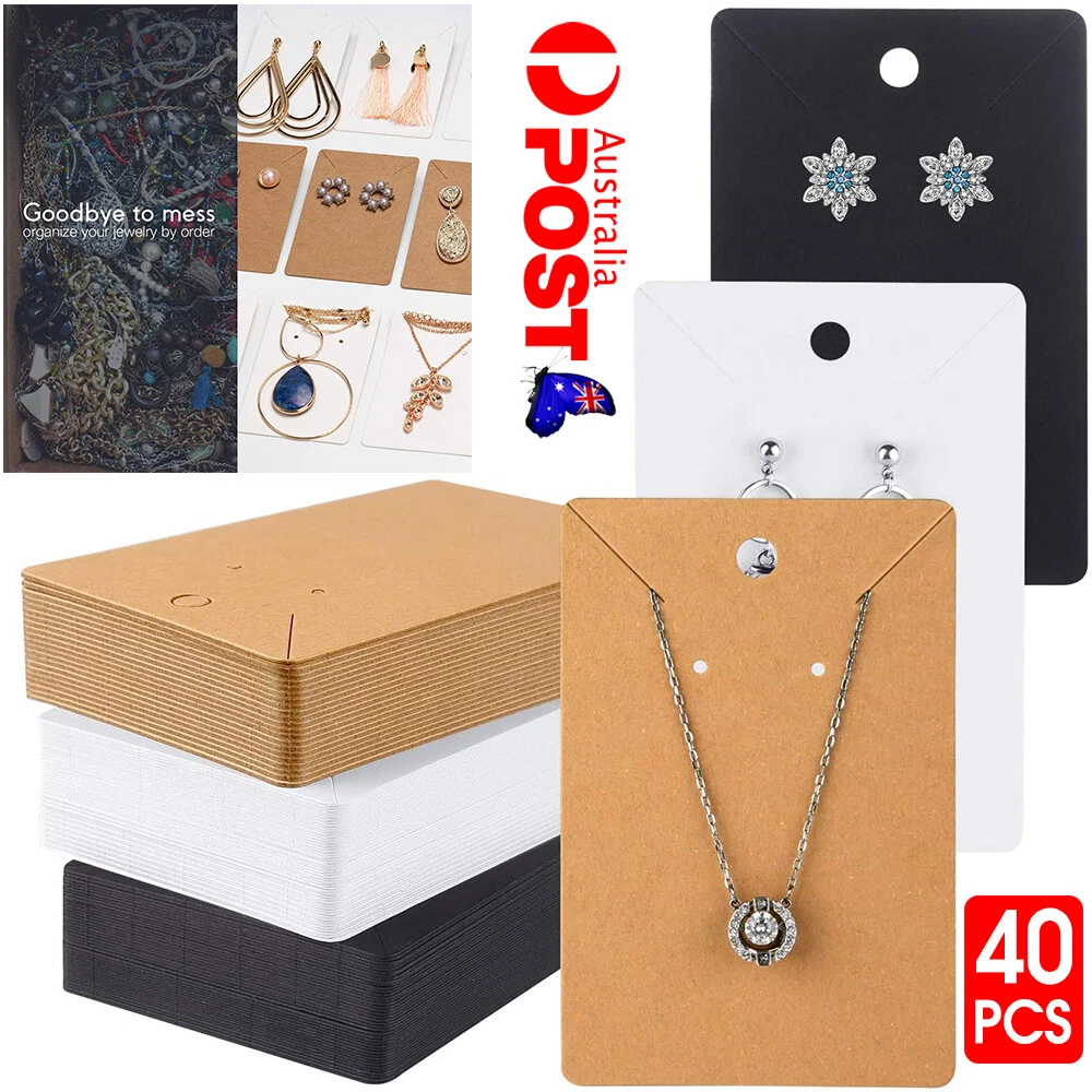 40/80PCS Jewellery Cardboard Display Cards Necklace Stud Earring Paper  Holder