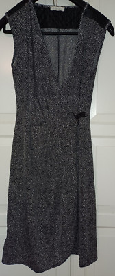 Kleid Damen Gr. 40 Promod, Mustermix schwarz weiß Kofferkleid