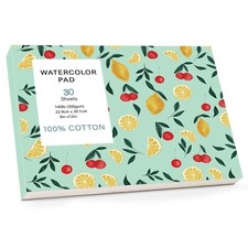 30 Sheets Watercolor Paper Pad 9x12" 140 lb/300 GSM Cold Press Watercolor Pap...