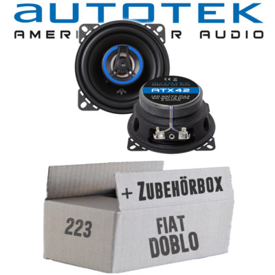 Lautsprecher für Fiat Doblo Typ 223 Front Seite Tür Boxen Autotek Einbauset PKW