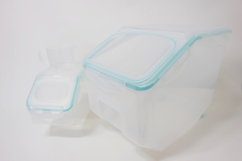 Lock & Lock BPA FREE Rice, Cereal, Grain Storage Container 10kg + 2.5kg MINT Set - Picture 9 of 12