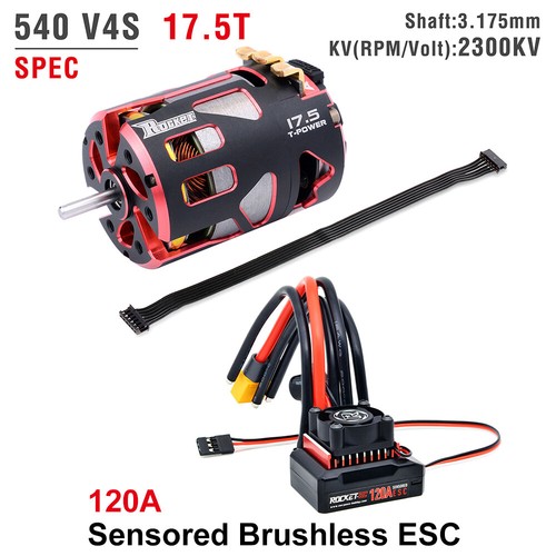 Surpasshobby 540 V4S Sensored Brushless Racing Motor 120A ESC for 1/10 RC Car - Picture 51 of 56