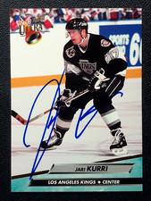JARI KURRI AUTHENTIC AUTOGRAPH 1992-93 FLEER ULTRA 92-93 NO 85      91754