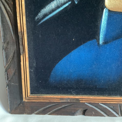 Vintage Framed Crying Elvis Presley Black Velvet Painting 70s/80s - Picture 5 of 10