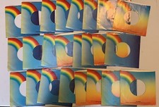 Huge Lot Of 24 Random MCA Rainbow Design 45 RPM Record Sleeves Company Sleeves
