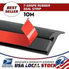 T-Shape Rubber Car Door Seal Strip Hood Trunk Edge Weatherstrip Moulding Trim